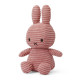 Peluche Miffy en velours côtelé vieux rose 23cm