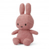Peluche Miffy en velours côtelé vieux rose 23cm