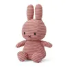 Peluche Miffy en velours côtelé vieux rose 23cm