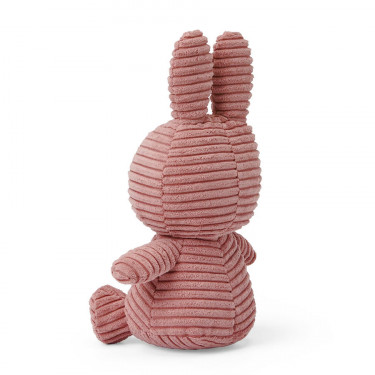 Peluche Miffy en velours côtelé vieux rose 23cm