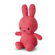 Peluche Miffy en velours côtelé rose fuchsia 23cm