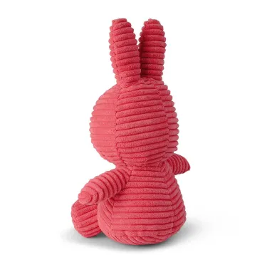 Peluche Miffy en velours côtelé rose fuchsia 23cm