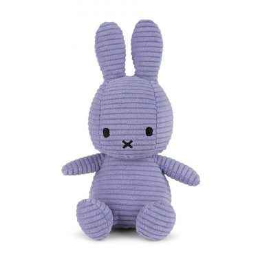 Peluche Miffy en velours côtelé 23cm - violet Peluche Miffy en velours côtelé 23cm - violet