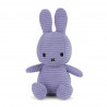 Peluche Miffy en velours côtelé 23cm - violet