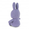 Peluche Miffy en velours côtelé 23cm - violet