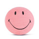 Peluche Smiley en velours côtelé 23cm - rose