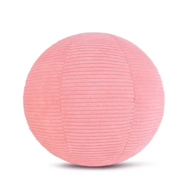 Peluche Smiley en velours côtelé 23cm - rose