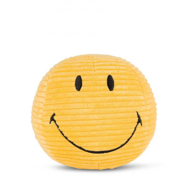 Peluche Smiley en velours côtelé 13cm - jaune Peluche Smiley en velours côtelé 13cm - jaune