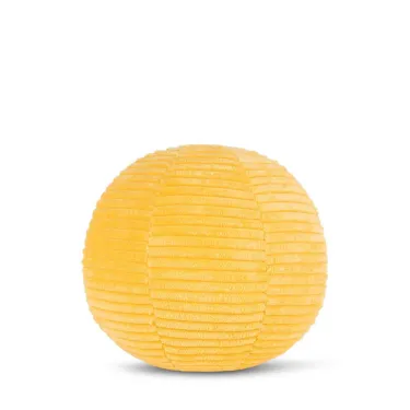 Peluche Smiley en velours côtelé 13cm - jaune