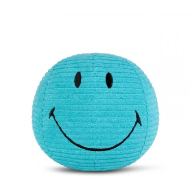 Peluche Smiley en velours côtelé 13cm - turquoise Peluche Smiley en velours côtelé 13cm - turquoise