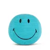 Peluche Smiley en velours côtelé 13cm - turquoise