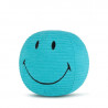 Peluche Smiley en velours côtelé 13cm - turquoise