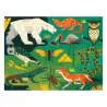 Puzzle double face 100 pcs "Prédateurs terrestres et marins" Mudpuppy