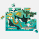 Puzzle double face 100 pcs "Prédateurs terrestres et marins" Mudpuppy
