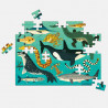 Puzzle double face 100 pcs "Prédateurs terrestres et marins" Mudpuppy