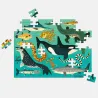 Puzzle double face 100 pcs "Prédateurs terrestres et marins" Mudpuppy