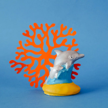 Mako Moulages 'Dauphin et son bébé' 39116