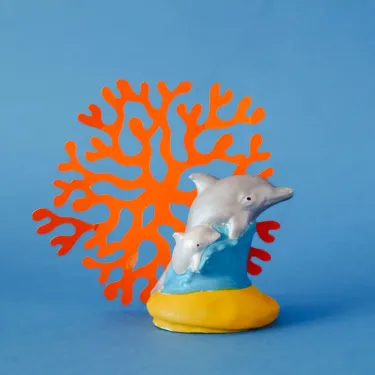 Mako Moulages 'Dauphin et son bébé' 39116