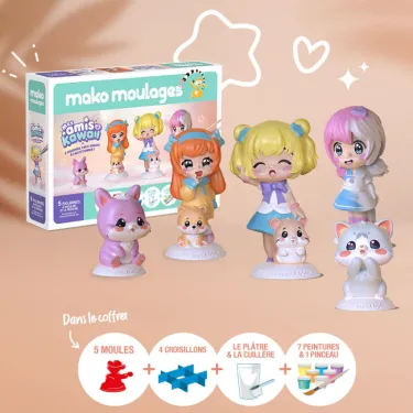 Mako Moulages "Mes Amis Kawaii" coffret 5 moules 39121