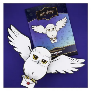 Trophée HEDWIGE Harry Potter 3D à construire - Pirouette Cacahouète