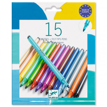 15 feutres pointe fine DJECO 9208 - Pacifique