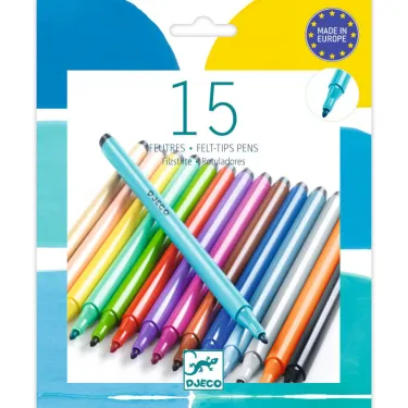 15 feutres pointe fine DJECO 9208 - Pacifique