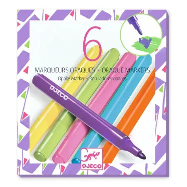 6 marqueurs opaques DJECO 9122 - Années 80