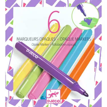 6 marqueurs opaques DJECO 9122 - Années 80