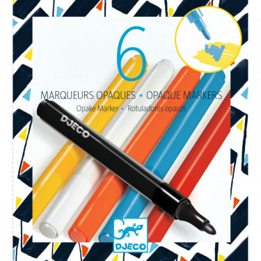 6 marqueurs opaques DJECO 9123 - Street Art