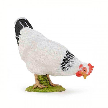 Poule blanche picorant PAPO 51160