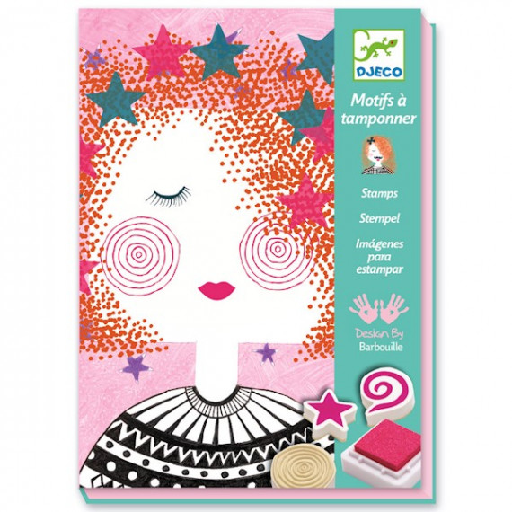 Motifs à tamponner Imagine les coquettes, coffret DJECO 8781 Motifs à tamponner Imagine les coquettes, coffret DJECO 8781