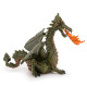 Dragon ailé vert avec flamme, figurine PAPO 39025