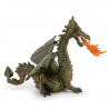 Dragon ailé vert avec flamme, figurine PAPO 39025