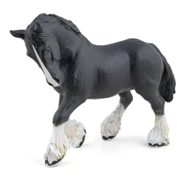 Etalon Shire noir, figurine PAPO 51517