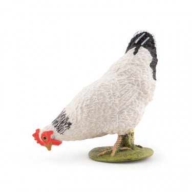 Poule blanche picorant PAPO 51160