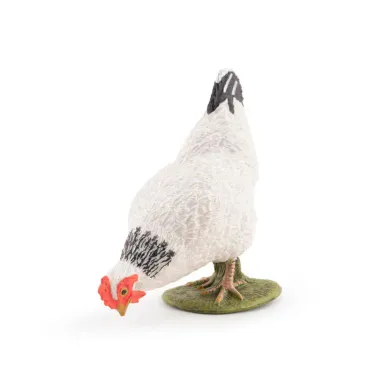 Poule blanche picorant PAPO 51160