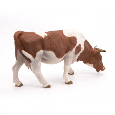 Vache simmental broutant, figurine PAPO 51147