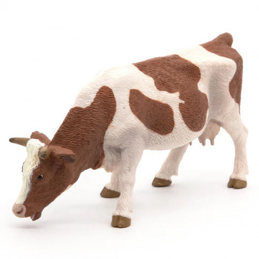 Vache simmental broutant, figurine PAPO 51147