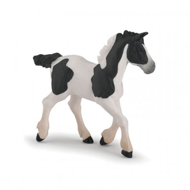 Poulain Cob Noir et Blanc, figurine PAPO 51508