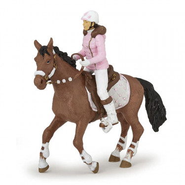 Cheval de la cavalière fashion hiver, PAPO 51553