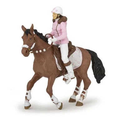 Cheval de la cavalière fashion hiver, PAPO 51553