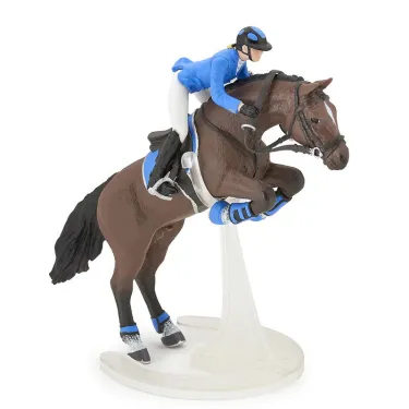 Cheval de saut d'obstacles et sa cavalière PAPO 51560