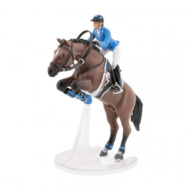 Cheval de saut d'obstacles et sa cavalière PAPO 51560