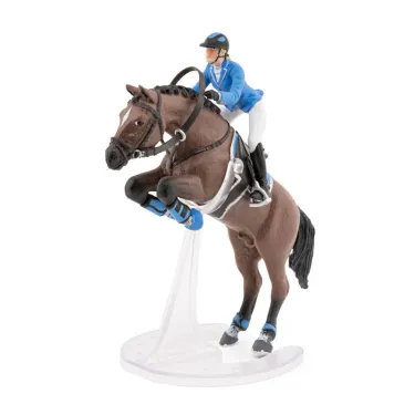 Cheval de saut d'obstacles et sa cavalière PAPO 51560