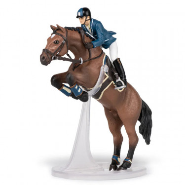 Cheval de saut d'obstacles et son cavalier PAPO 51562