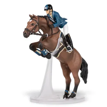 Cheval de saut d'obstacles et son cavalier PAPO 51562