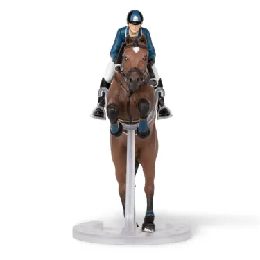 Cheval de saut d'obstacles et son cavalier PAPO 51562
