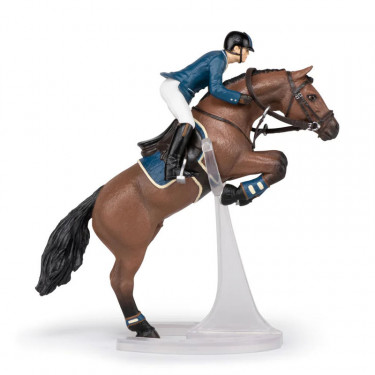 Cheval de saut d'obstacles et son cavalier PAPO 51562