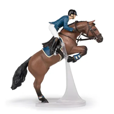 Cheval de saut d'obstacles et son cavalier PAPO 51562
