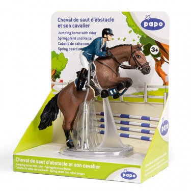 Cheval de saut d'obstacles et son cavalier PAPO 51562